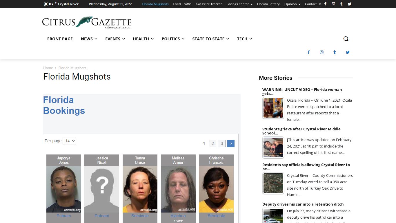Florida Mugshots | Citrus Gazette